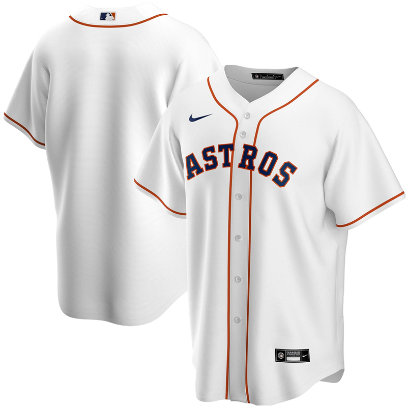 2020 MLB Men Houston Astros Nike White Home 2020 Replica Team Jersey 1